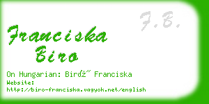 franciska biro business card